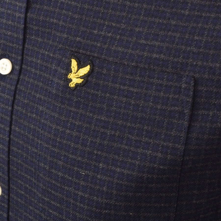 Alternative Image for ProductLyle And Scott Brushed Tweed Shirt Navy3